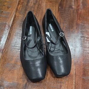 Torrid Black Mary Jane Flats with Strap Detail NWT